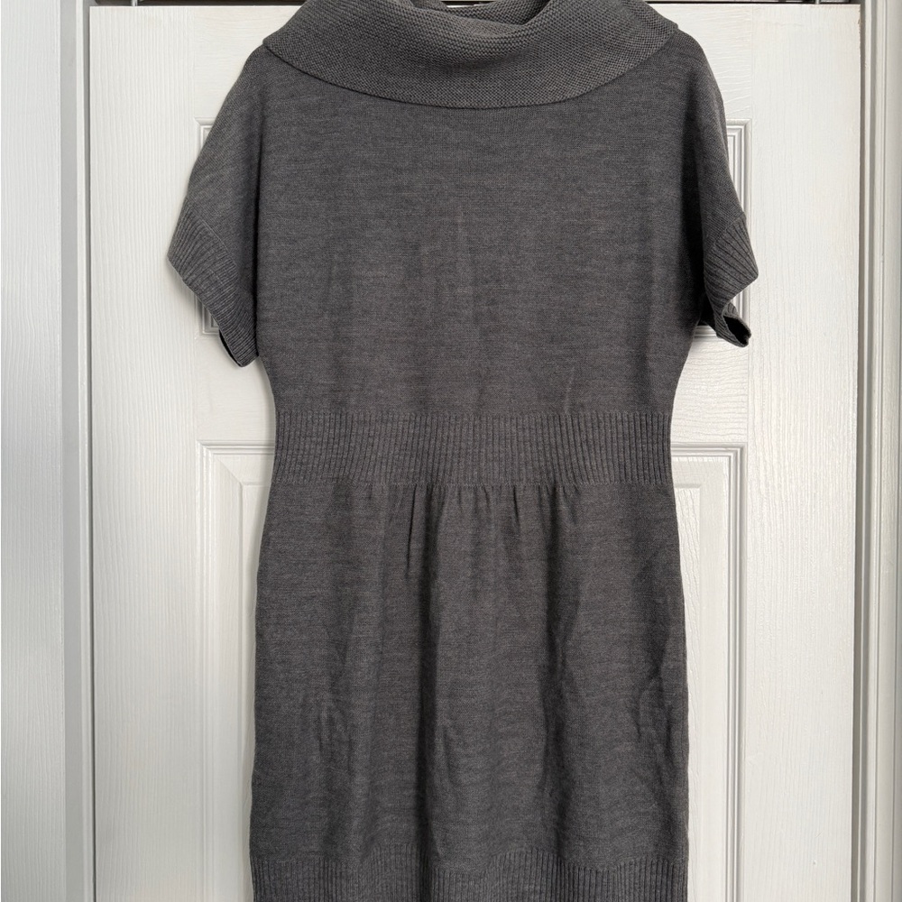 LOFT Heather Gray Knit Sweater Dress